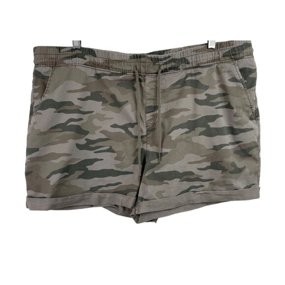 Time & Tru Pants - Time & Tru Womens Size XXXL (22) Camo Camouflage Shorts Elastic Waist Drawstring